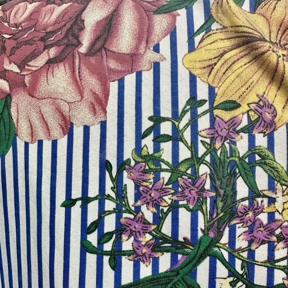 Shein Floral. Striped Tie Waist Blouse, Size 2X, MSRP $22 - Picture 6 of 8